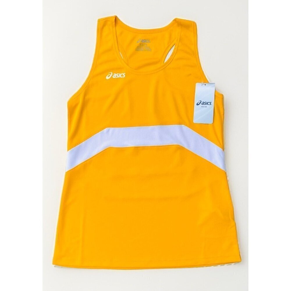 ASICS Women's Break Through Singlet Gold White Size S